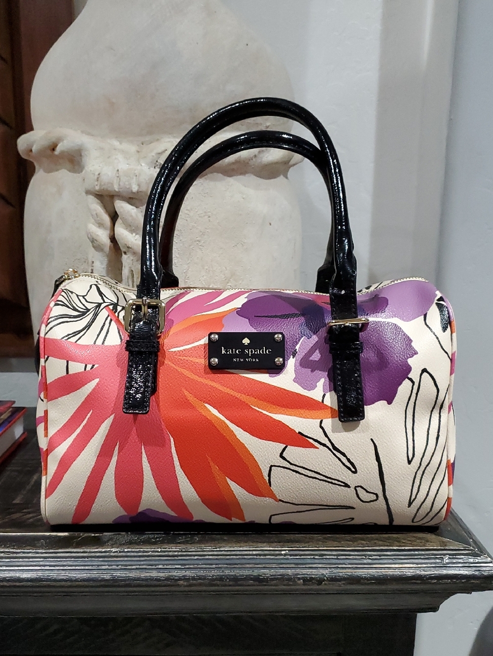 kate spade Floral Dome Satchel - Pink, Orange & Purple